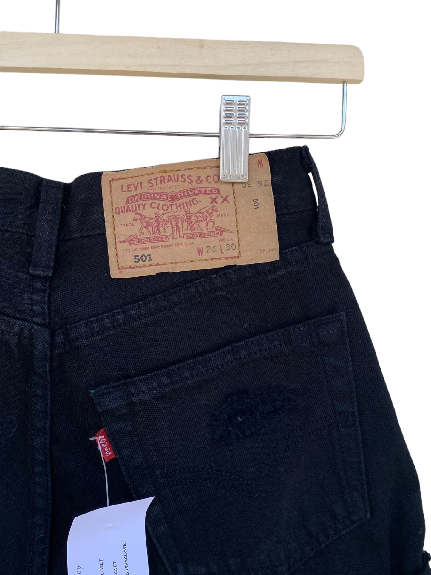 Levi’s 501 black shorts