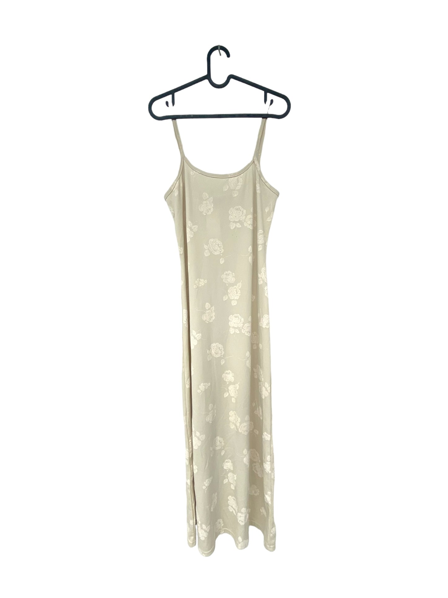 Romantic beige maxi dress