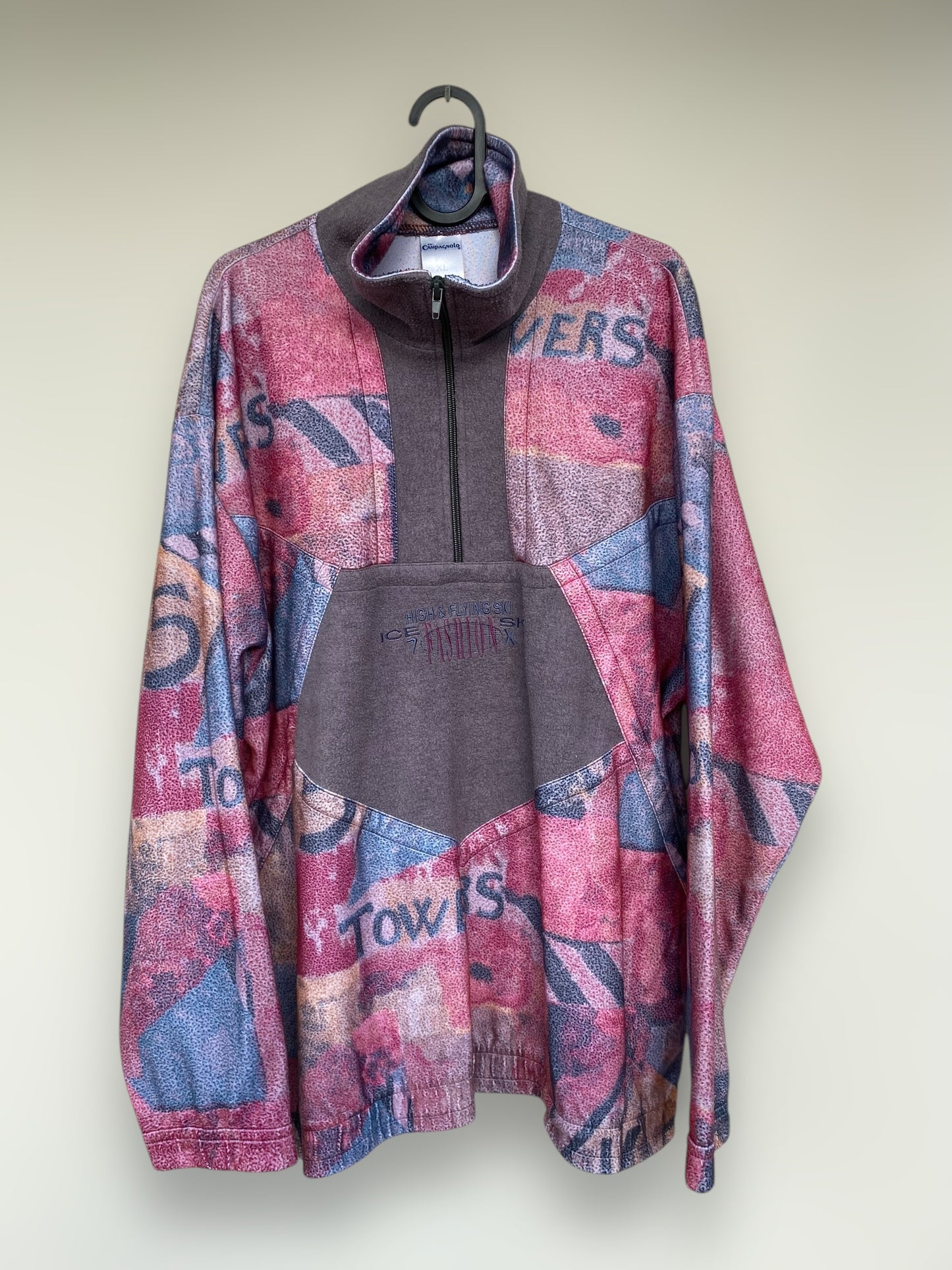 Crazy vintage ski fleece