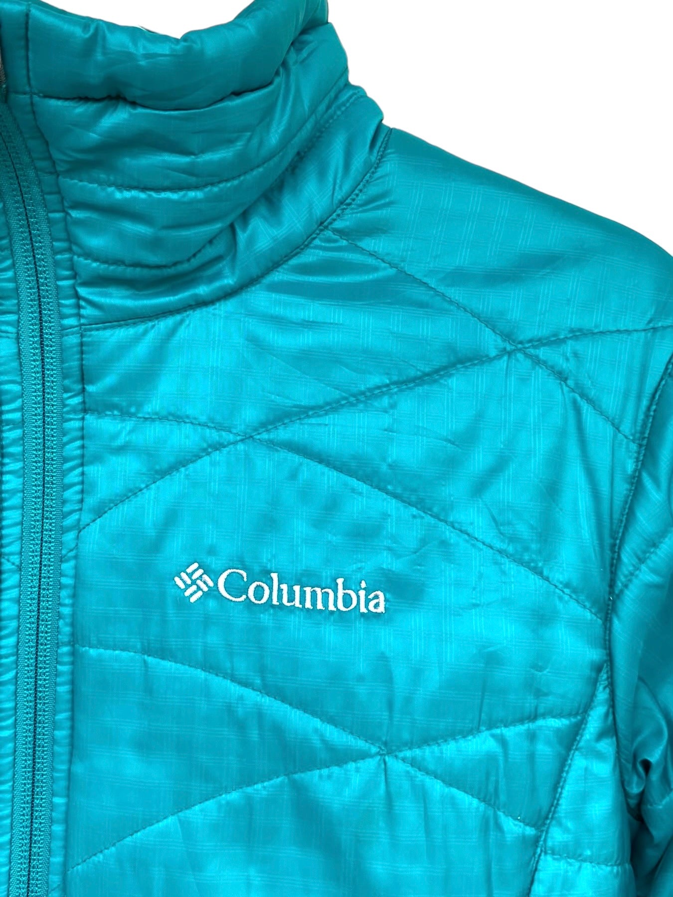 Turquoise Columbia Omni heat jacket