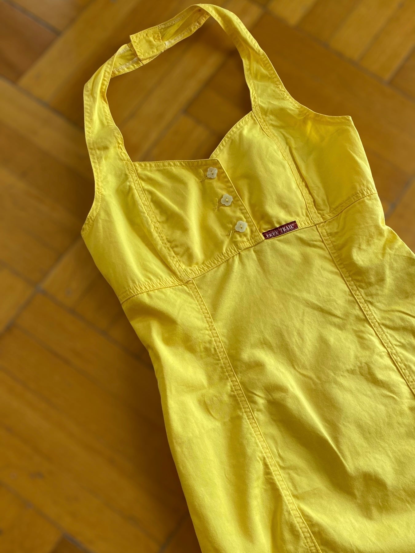 90s yellow summer dress