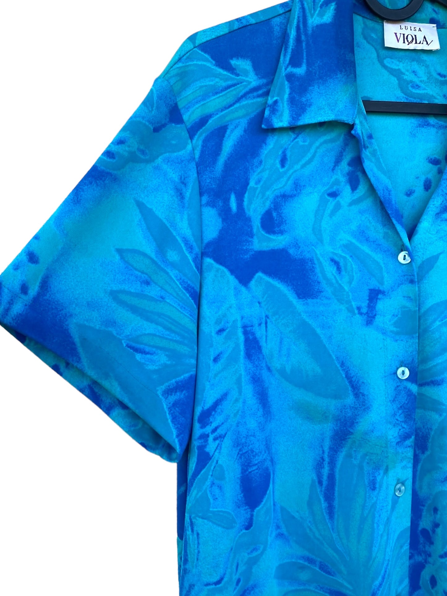 “Ocean leaves” long vintage shirt