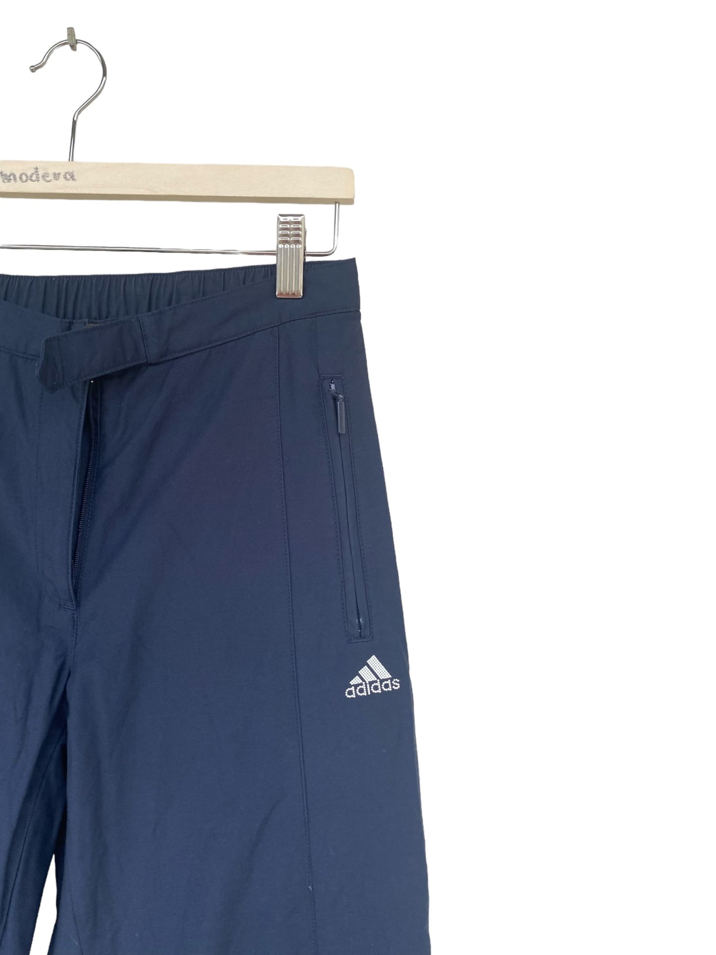 Rare Adidas flare track pants in dark blue