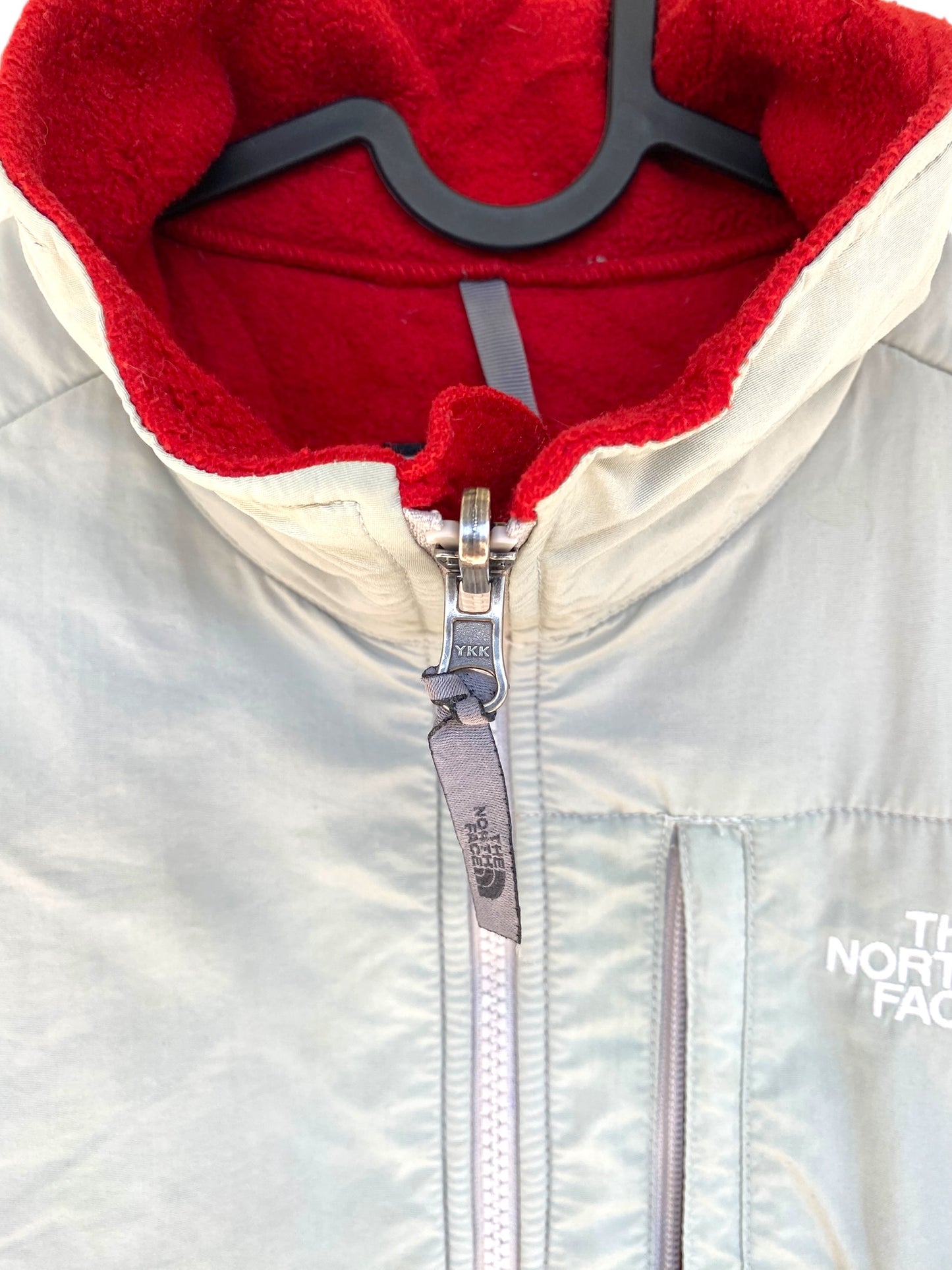 the North Face Denali red fleece