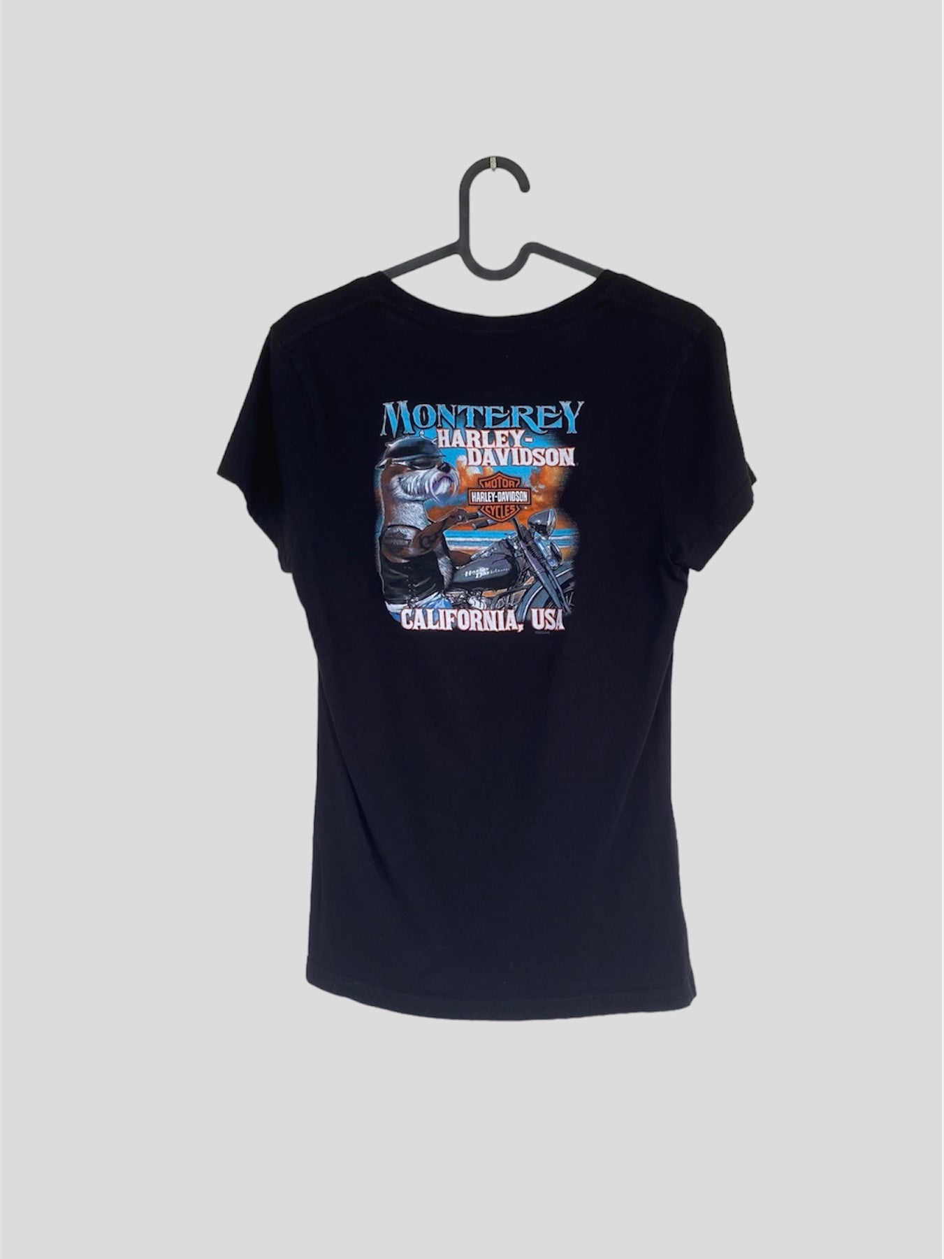 Vintage Harley Davidson Monterey v-neck shirt