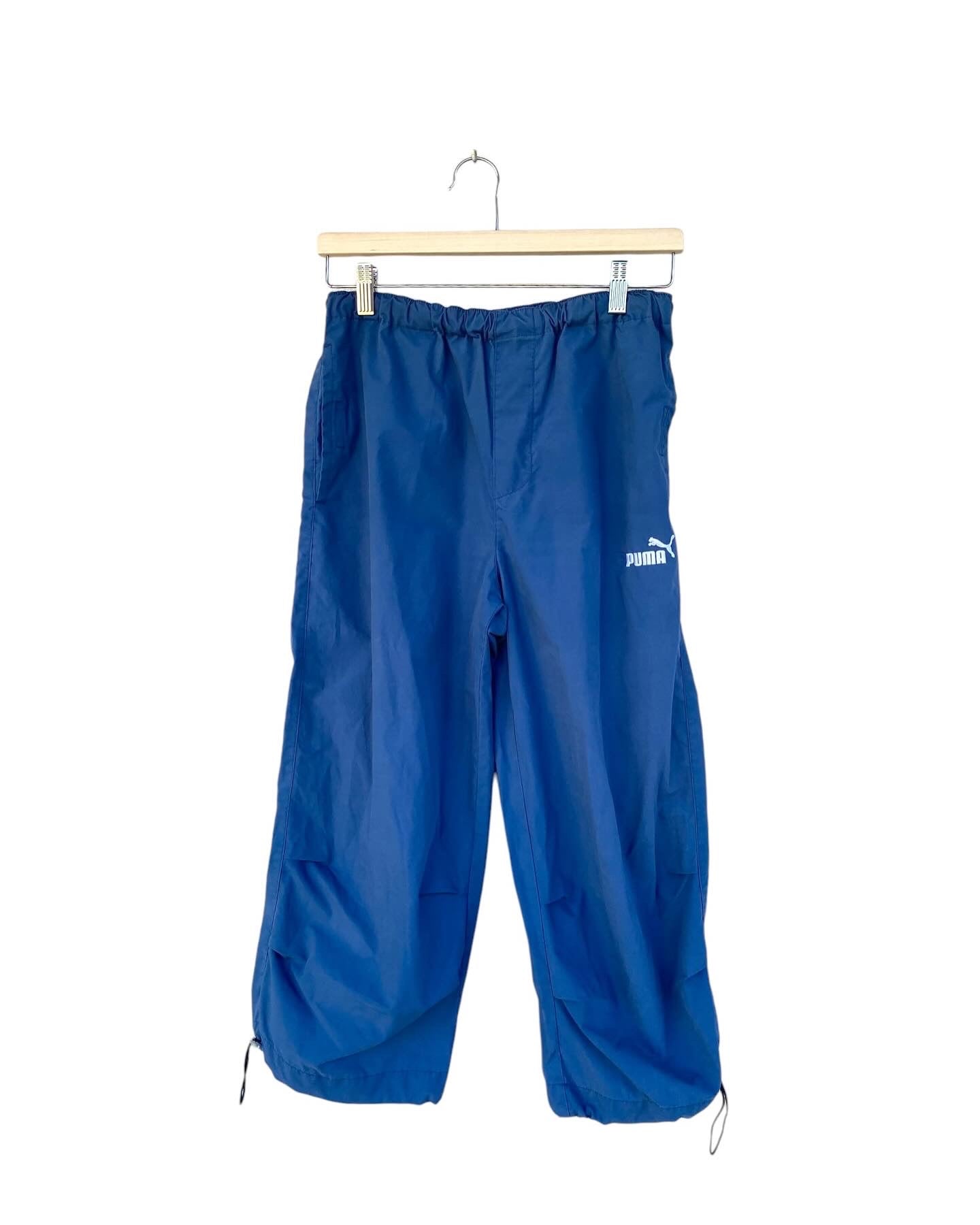 Vintage Puma in dusty blue 3/4 track pants