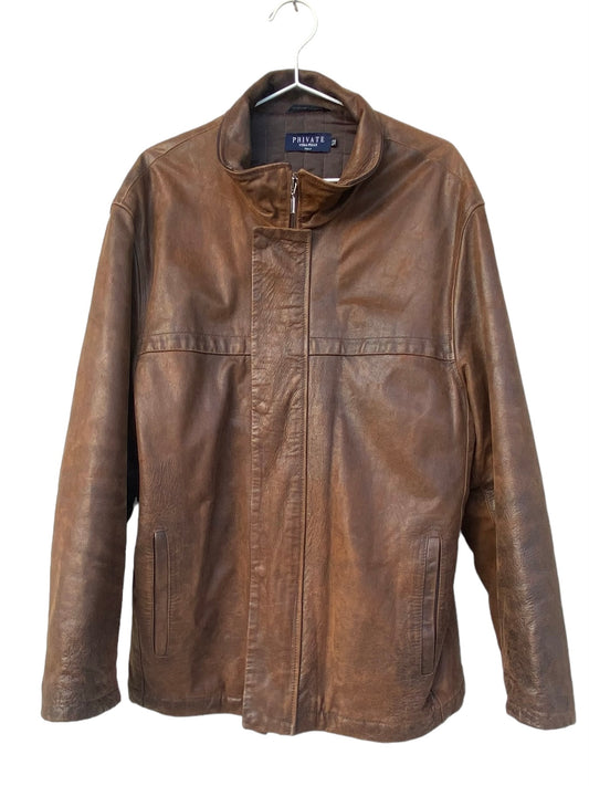 Vintage brown leather jacket