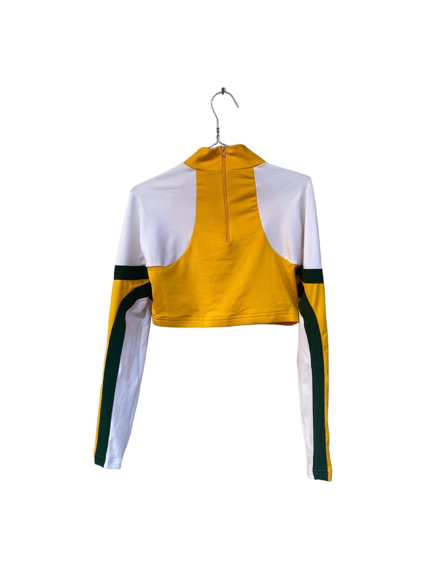 American 90s cheerleading long sleeve crop top