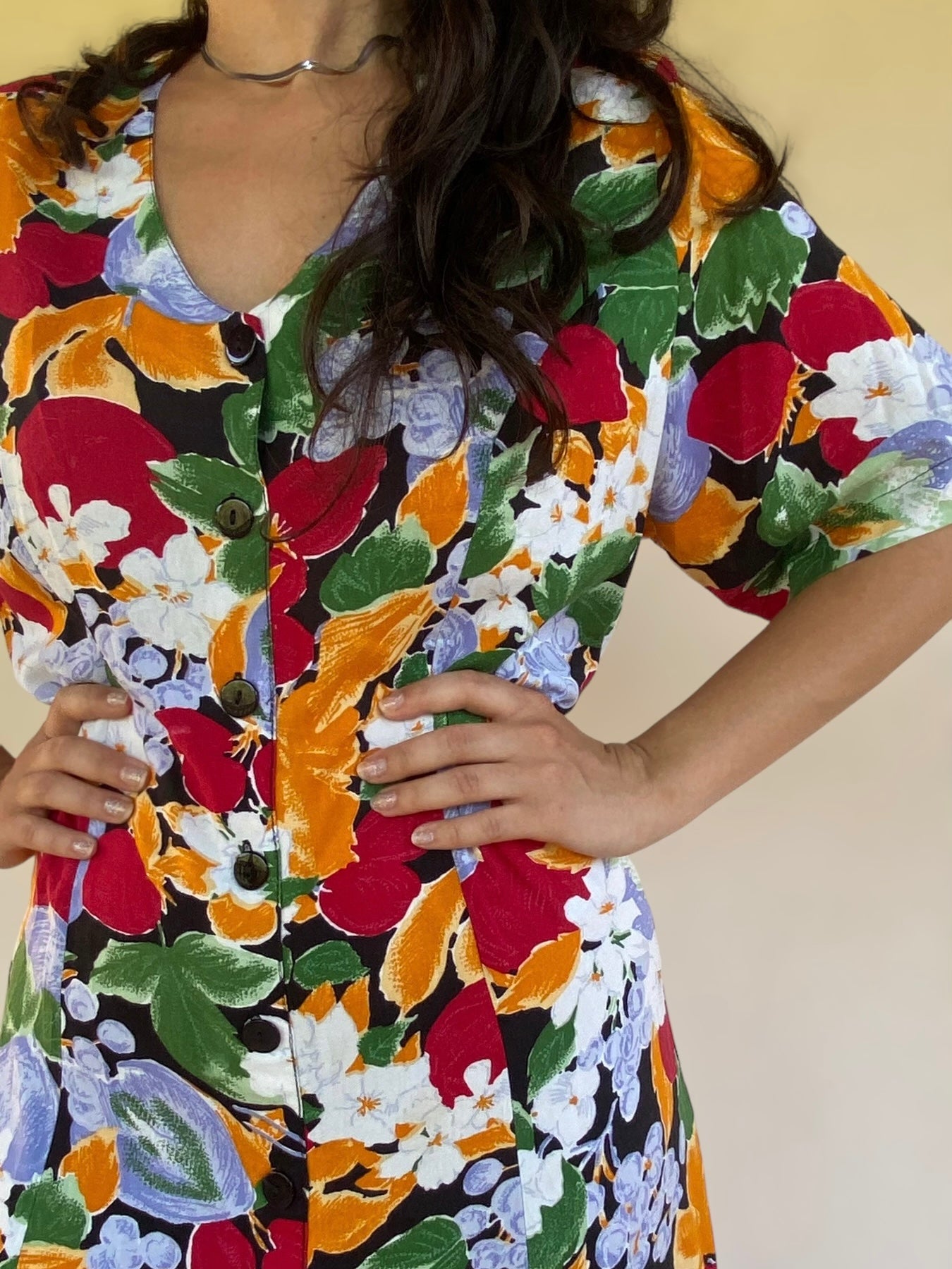 90s floral vintage dress