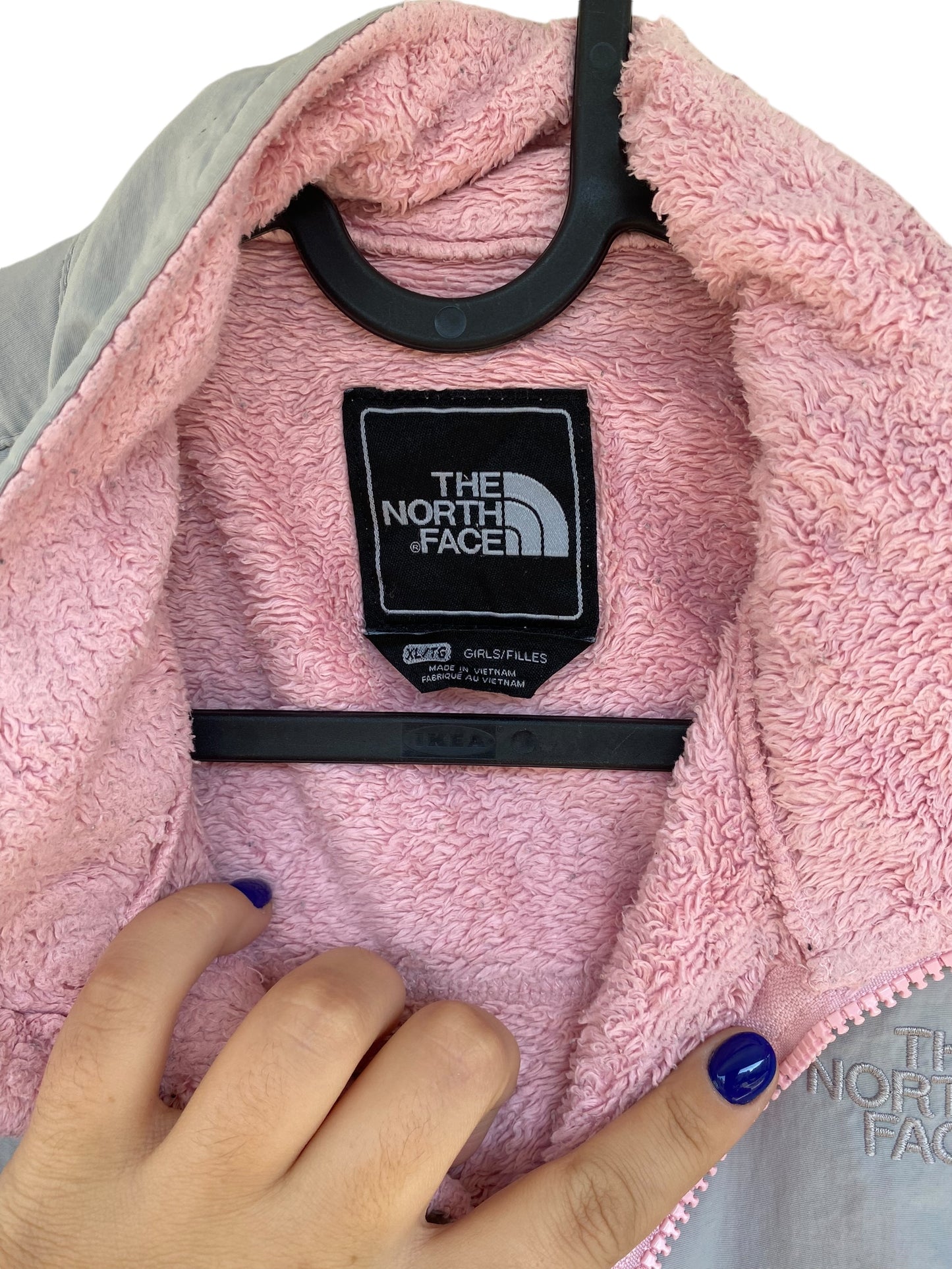 Soft Pink- grey The North Face Denali fleece