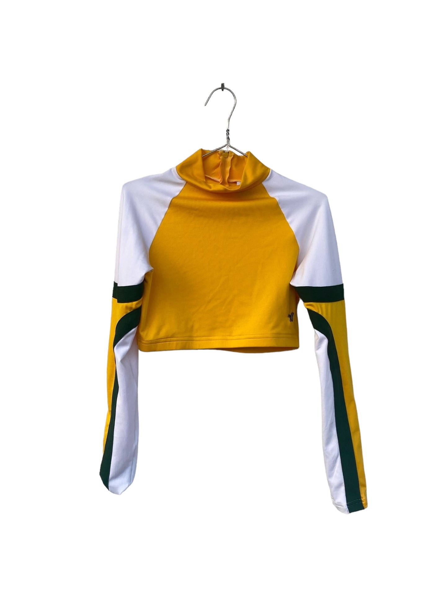 American 90s cheerleading long sleeve crop top