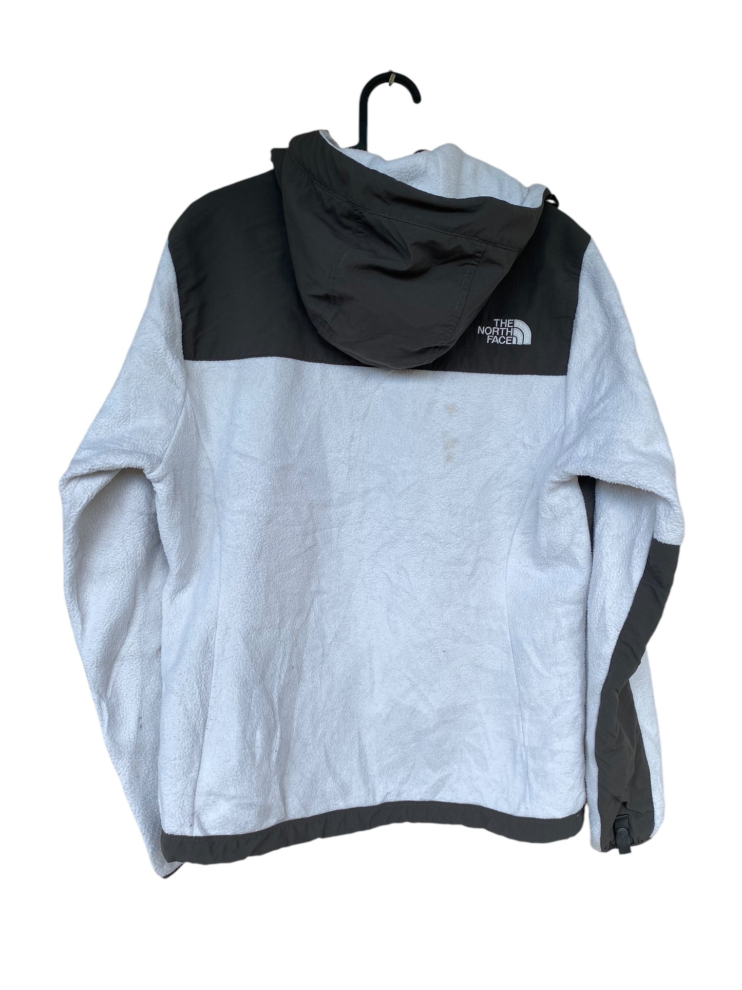 White-dark grey the North Face Denali fleece