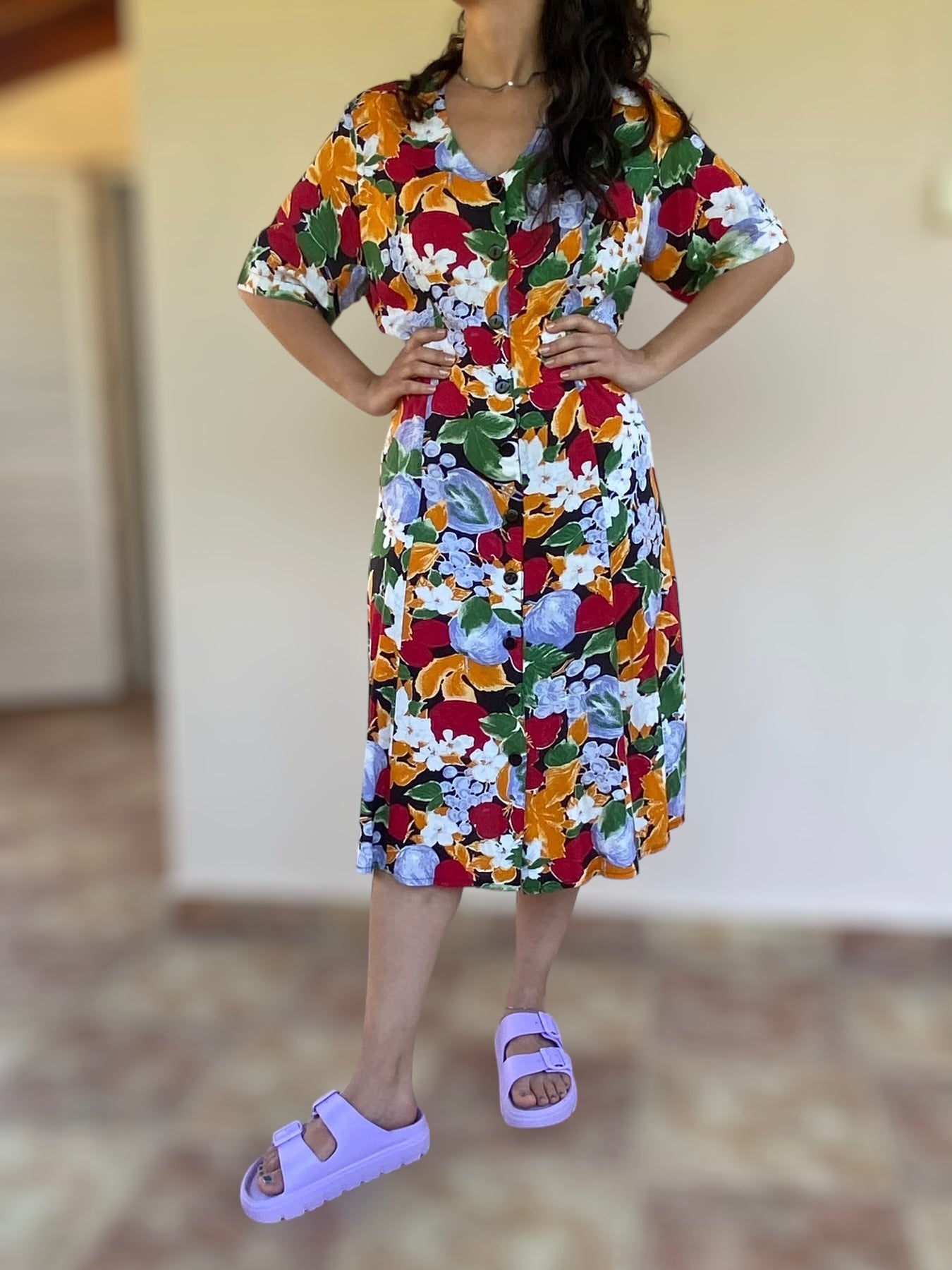 90s floral vintage dress