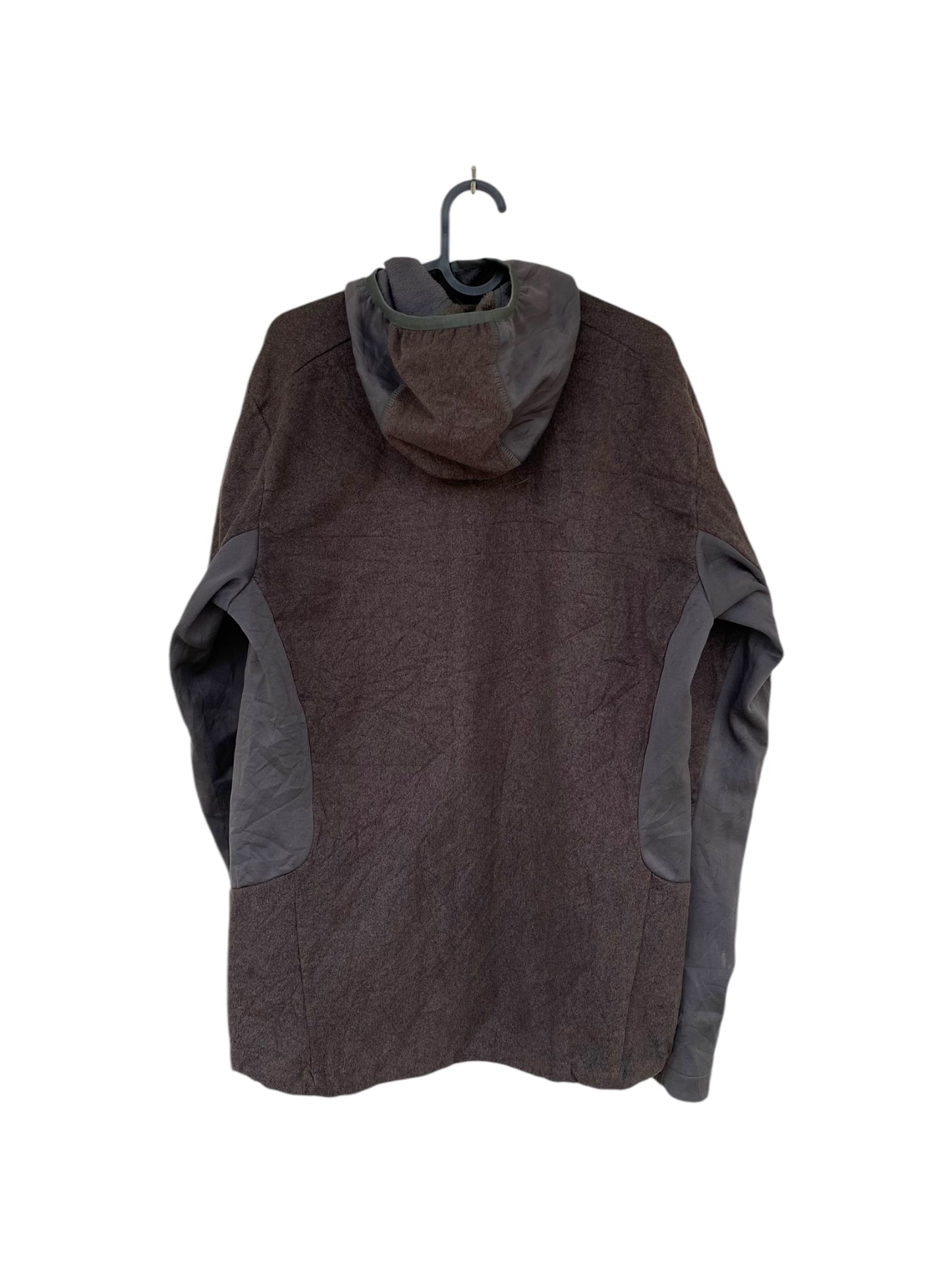 Adidas brown-grey fleece cardigan