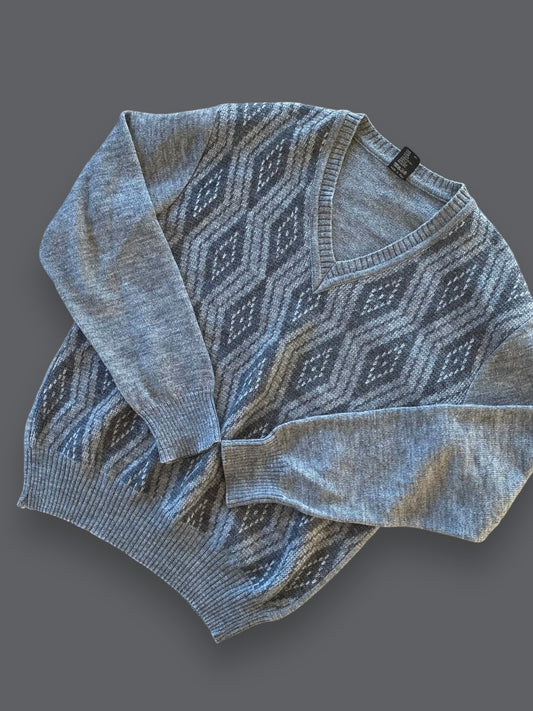 Grey vintage academia sweater