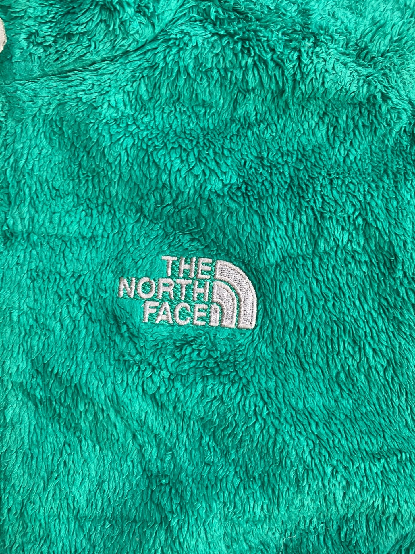 Emerald green The North Face furry fleece