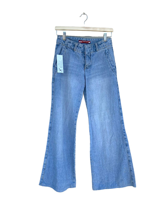 Y2K “good show” flare low waisted jeans (xs)