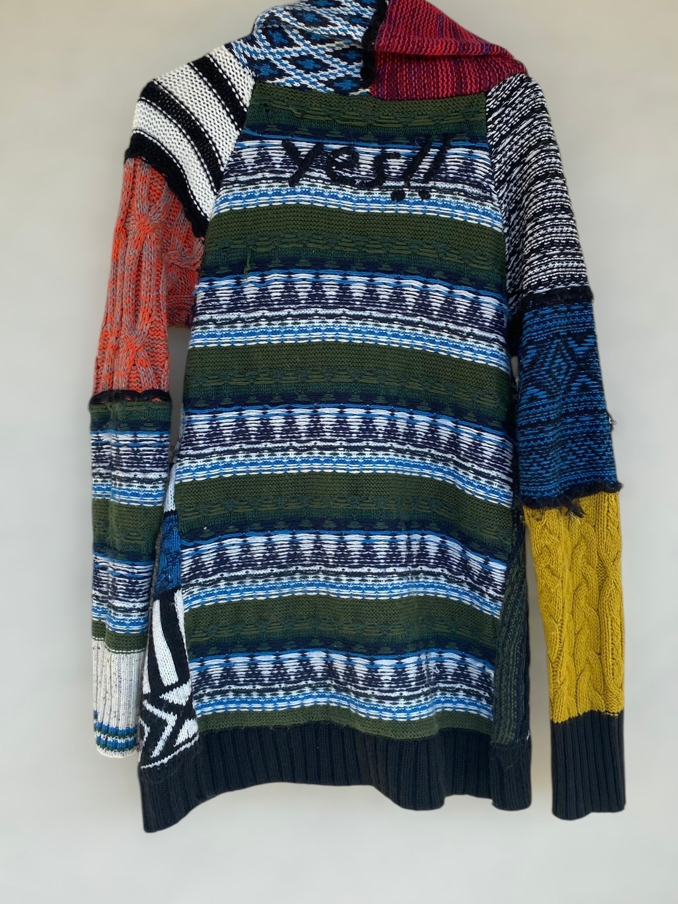 Desigual coogi style cardigan