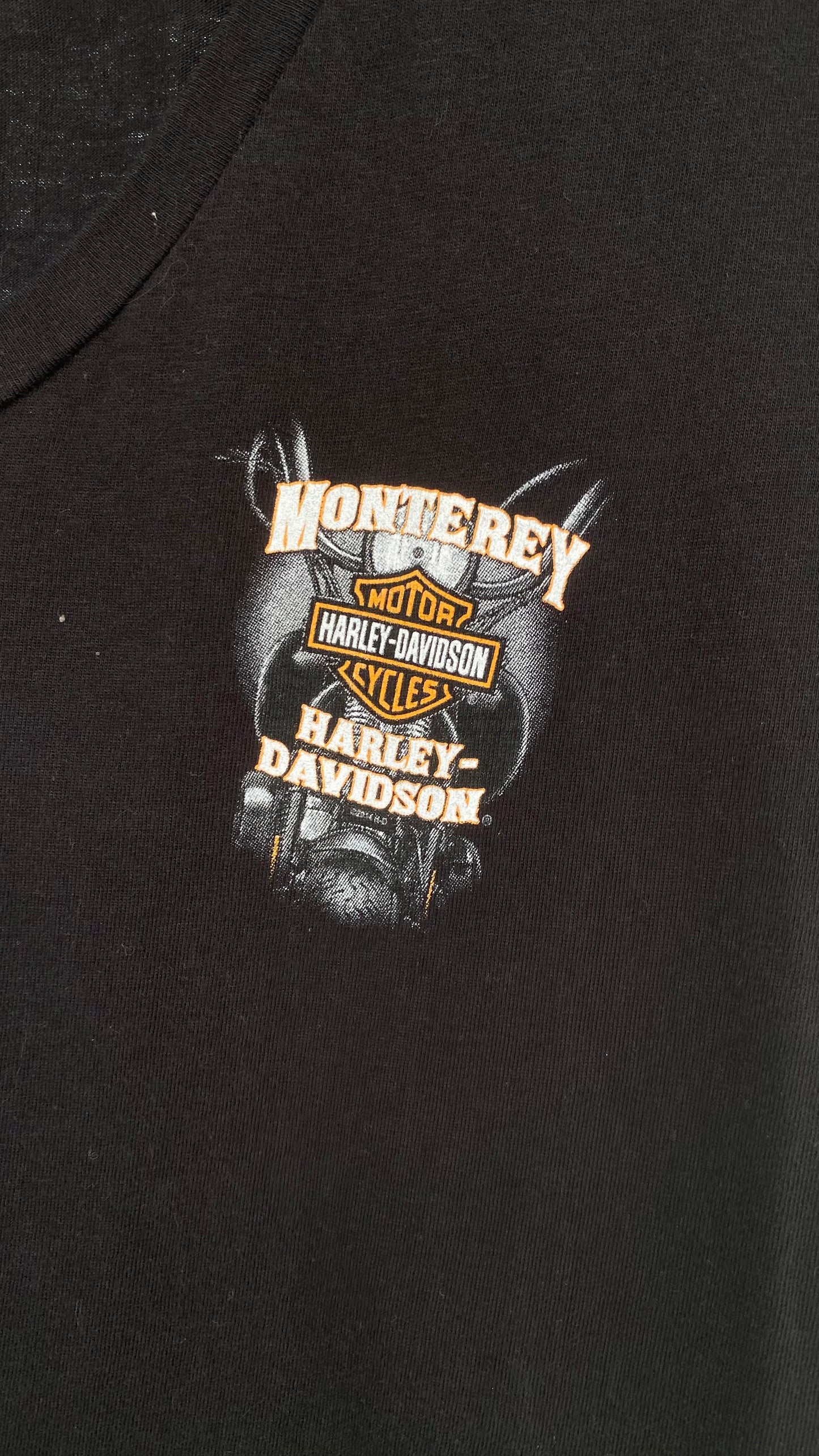 Vintage Harley Davidson Monterey v-neck shirt