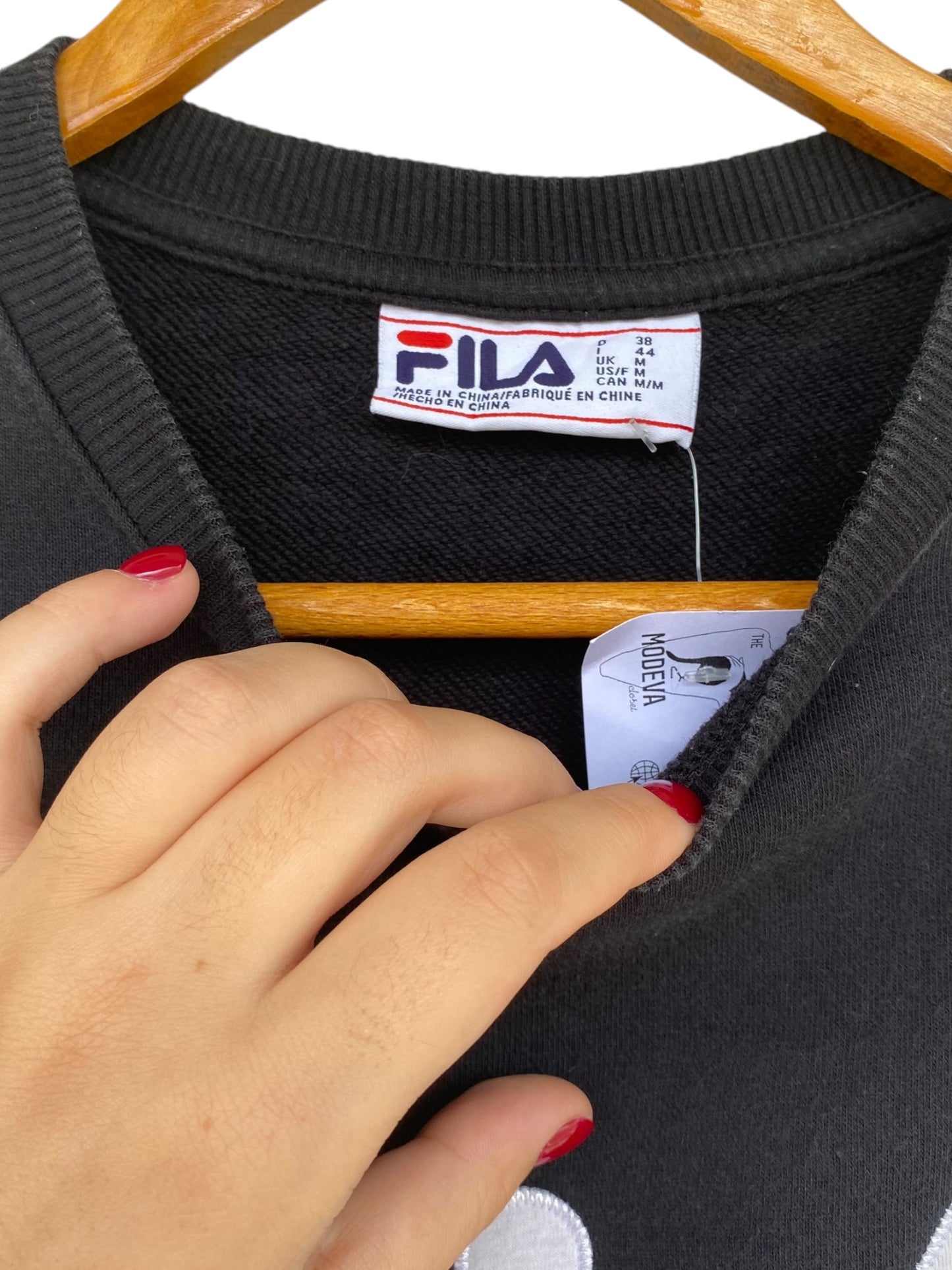 Fila black crewneck