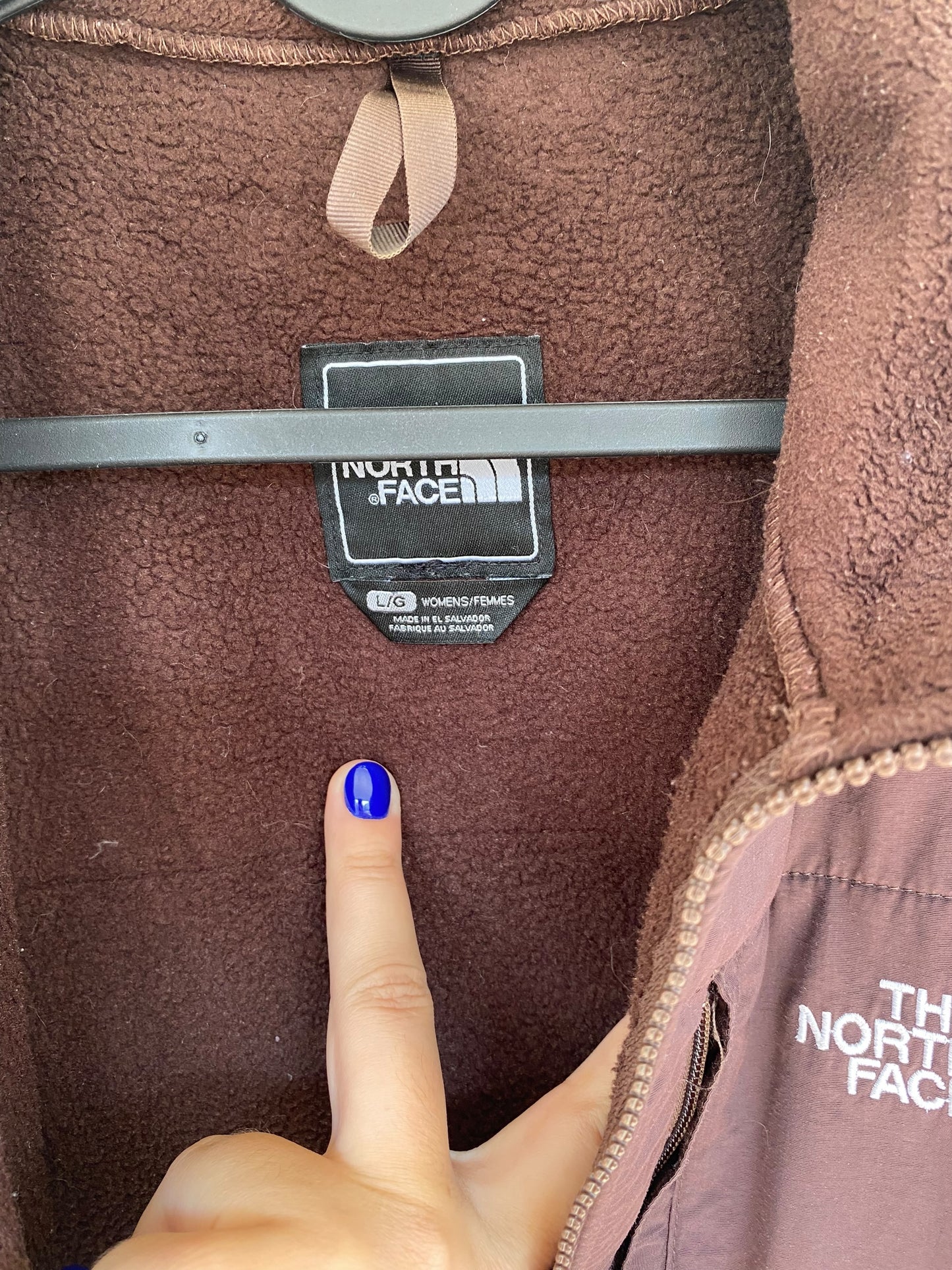 Brown the North Face fleece