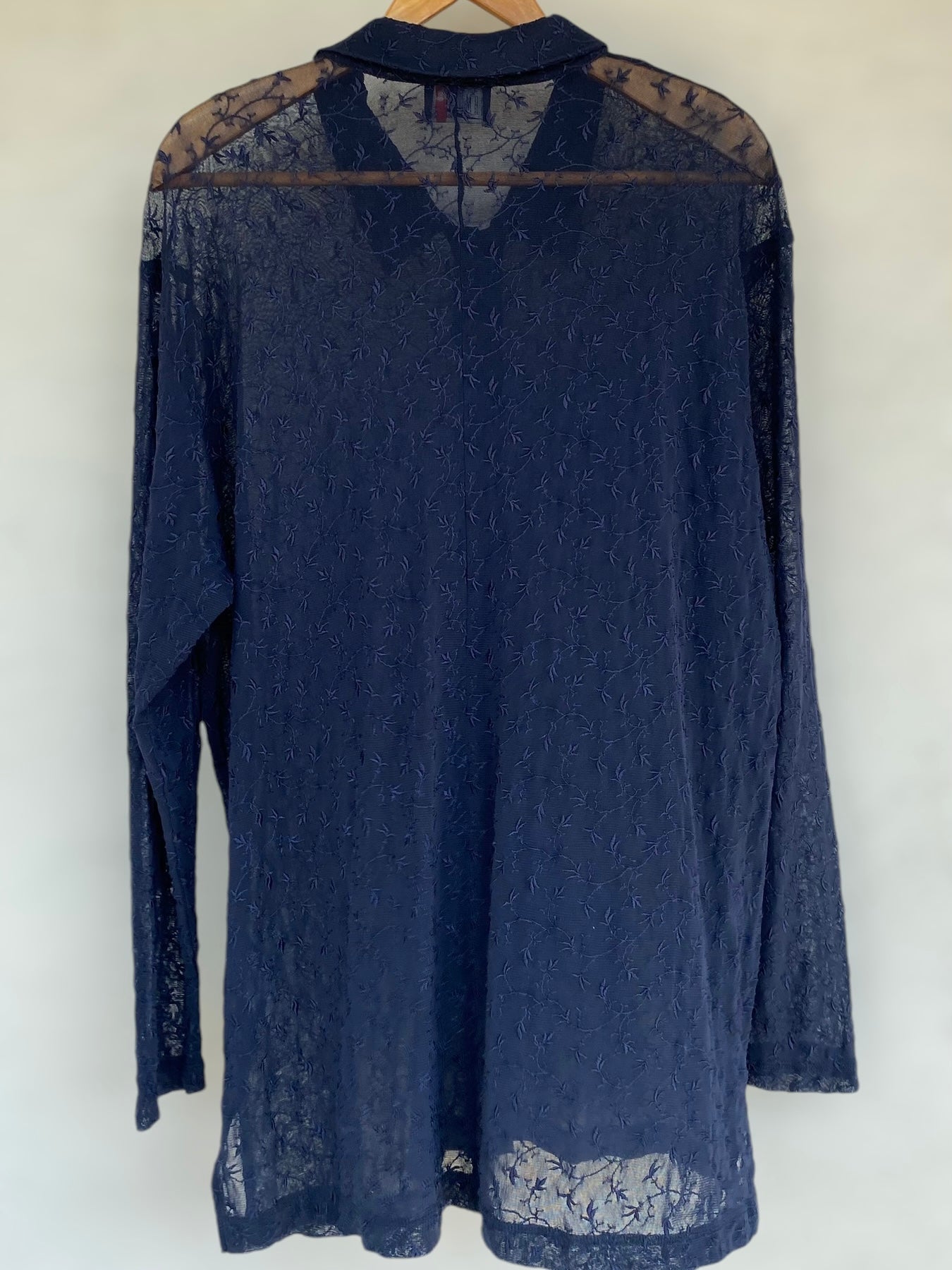 Dark blue see through vintage shirt