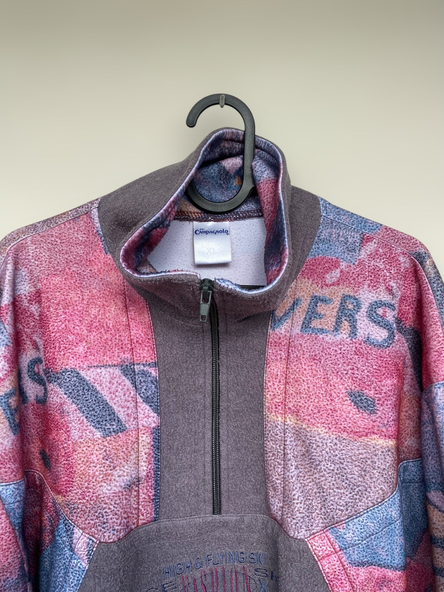 Crazy vintage ski fleece