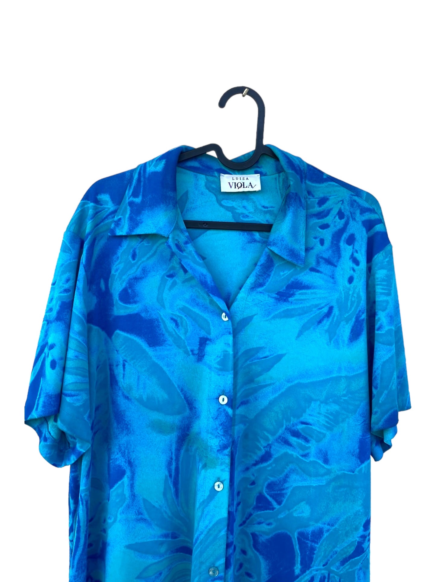 “Ocean leaves” long vintage shirt