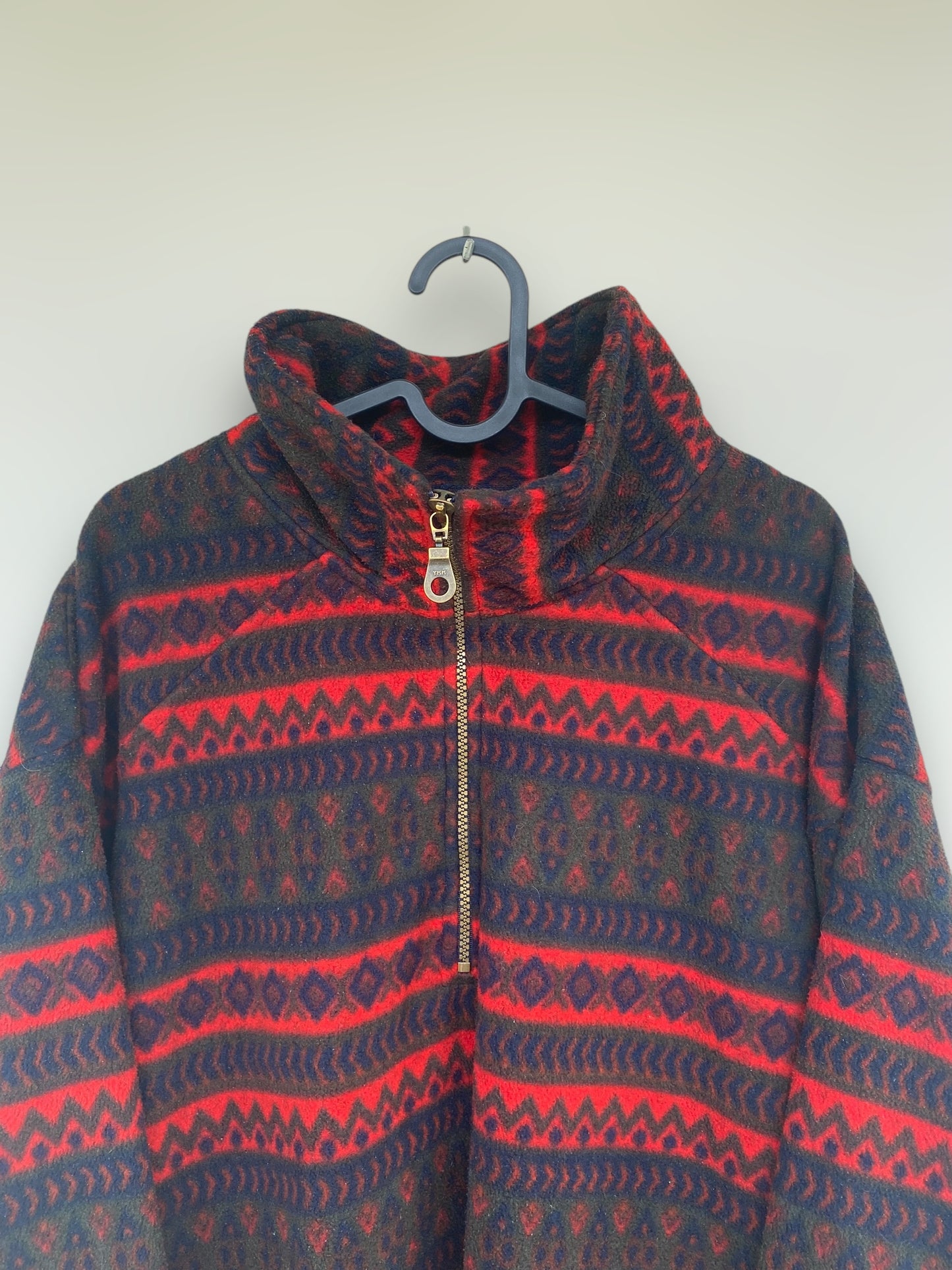 Dark red crazy vintage fleece