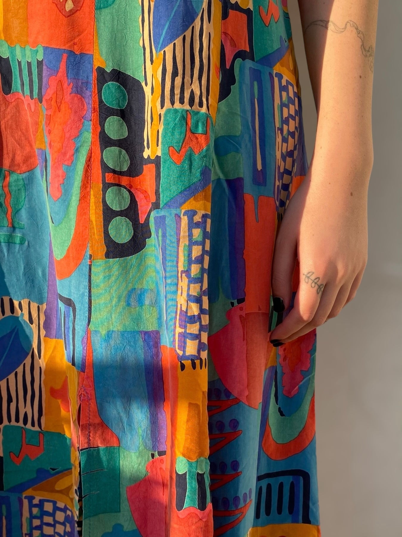 90s colourful dress