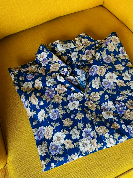 Vintage spring floral shirt