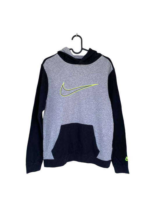 Nike black-gray hoodie with neon logo