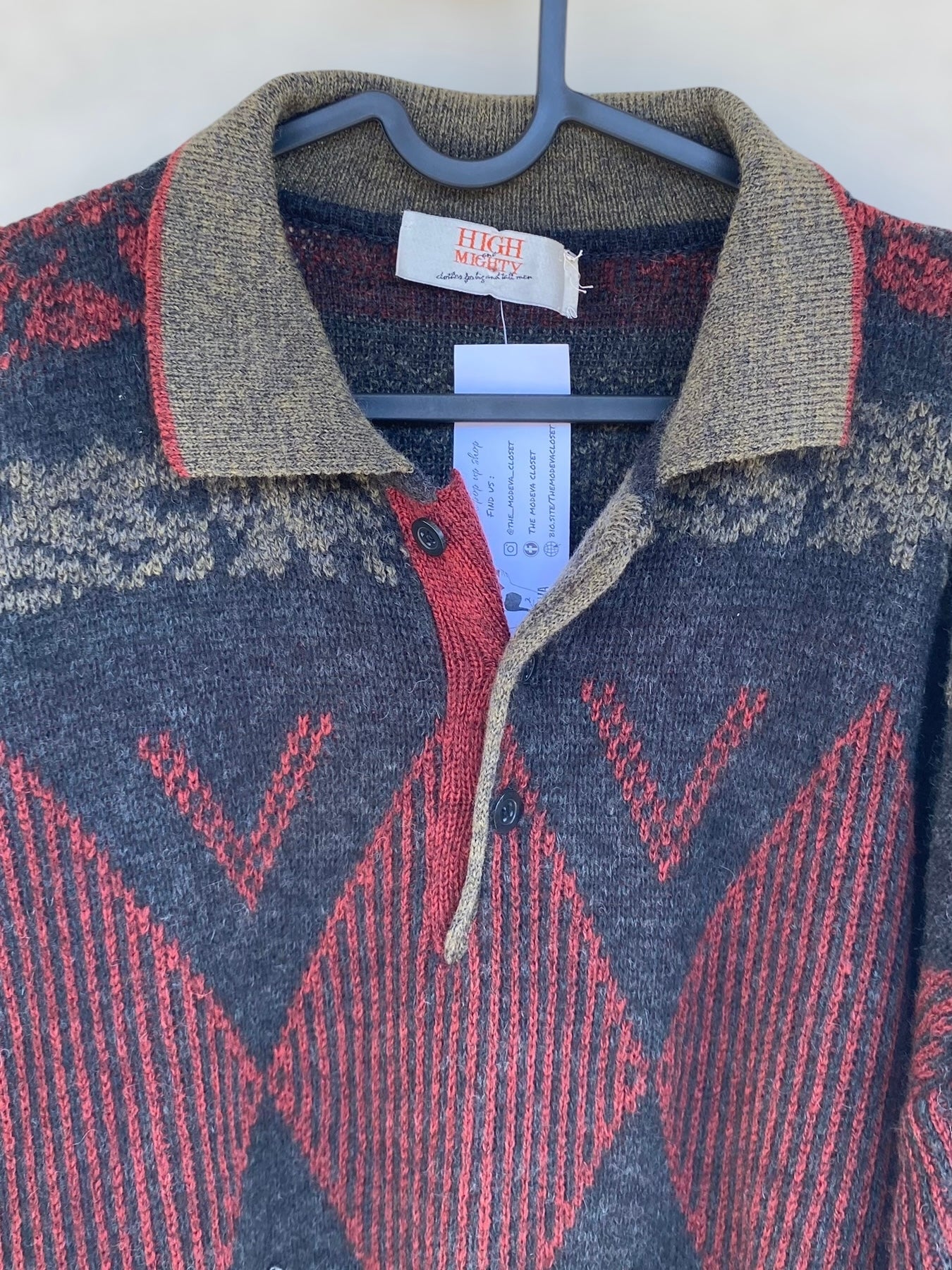 Vintage grandpa style sweater