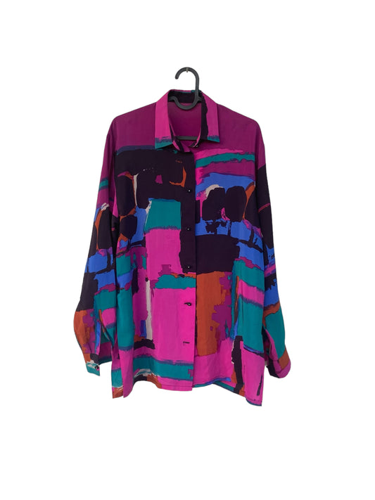 Vintage colorful silk shirt