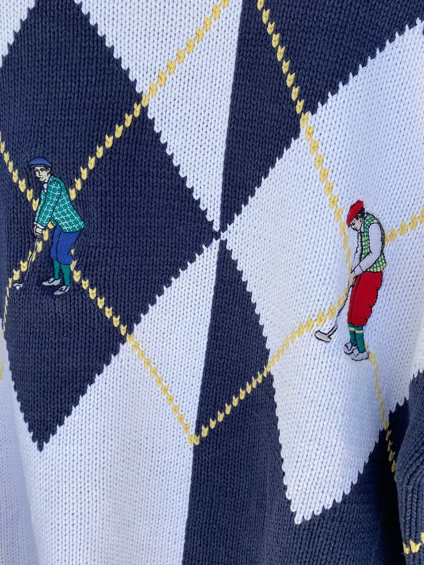 Vintage cotton “The golfers” pullover