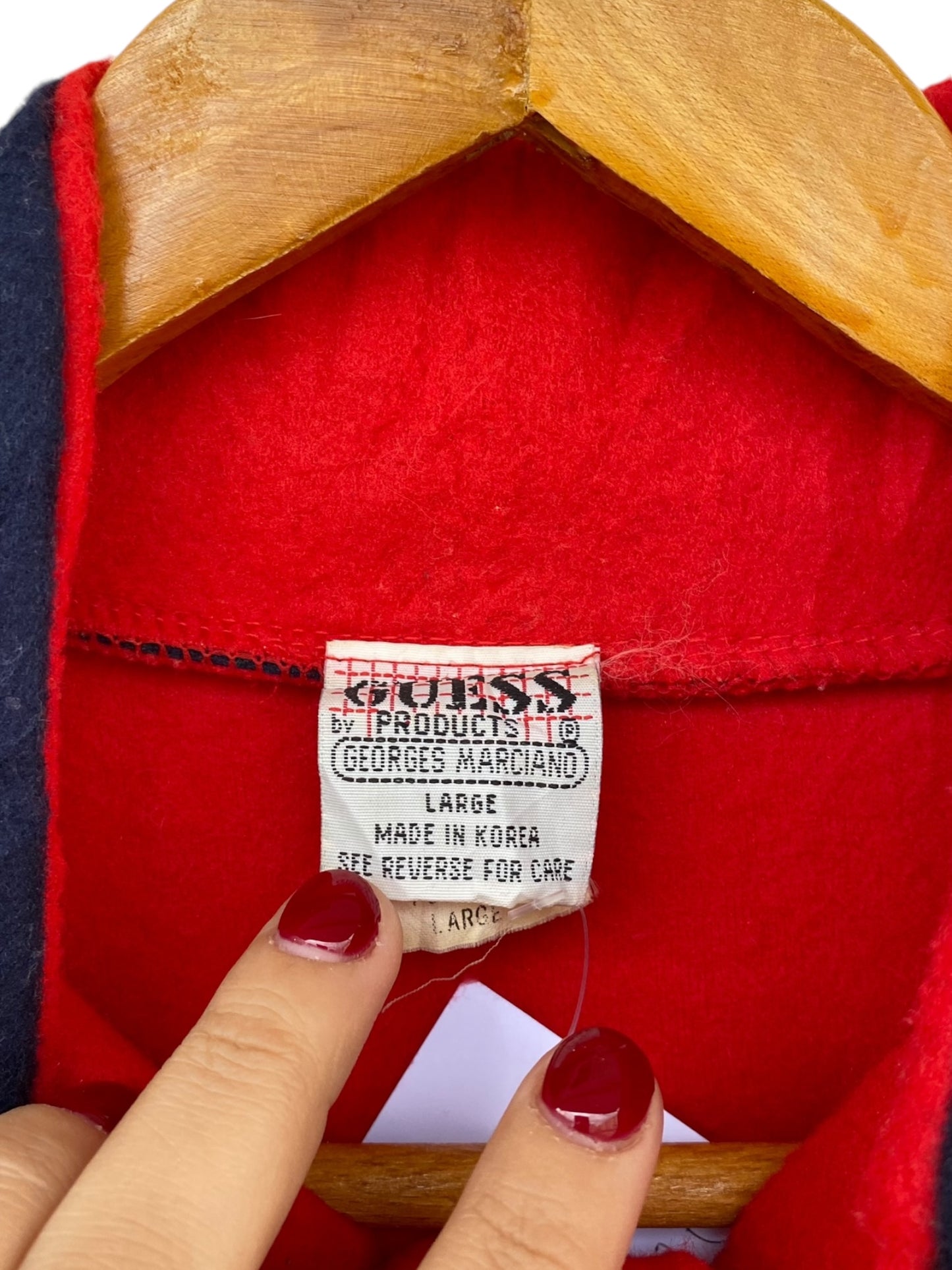 GUESS vintage red fleece