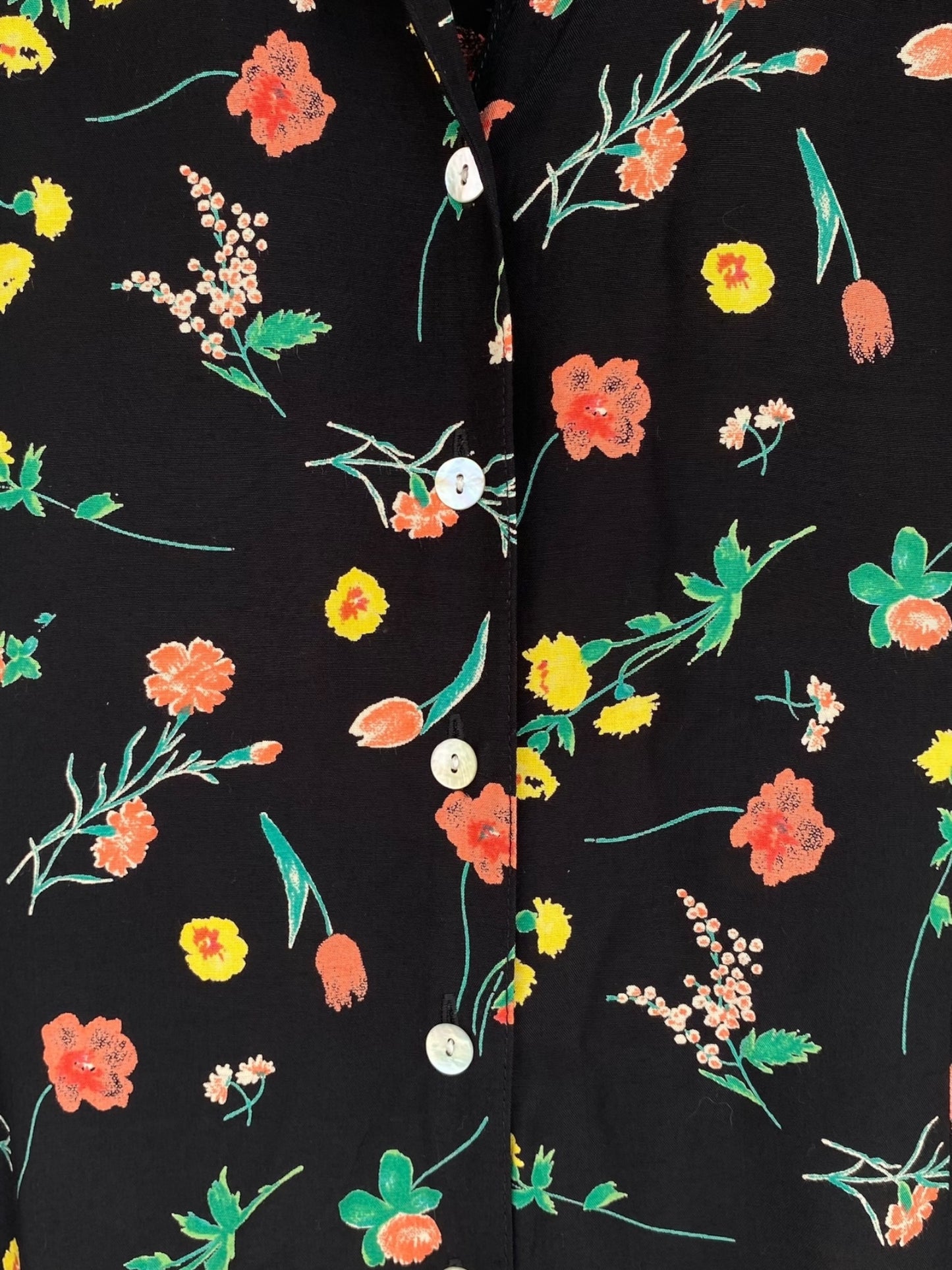 90s vintage dark floral dress