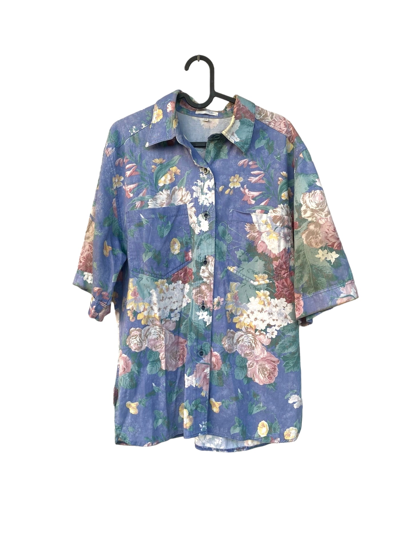 Vintage shirt in denim floral style