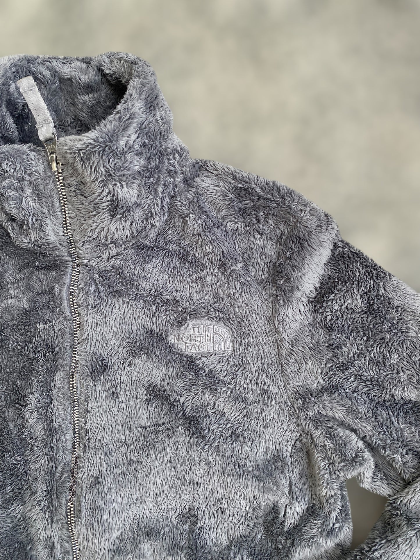 Grey The North Face furry fleece