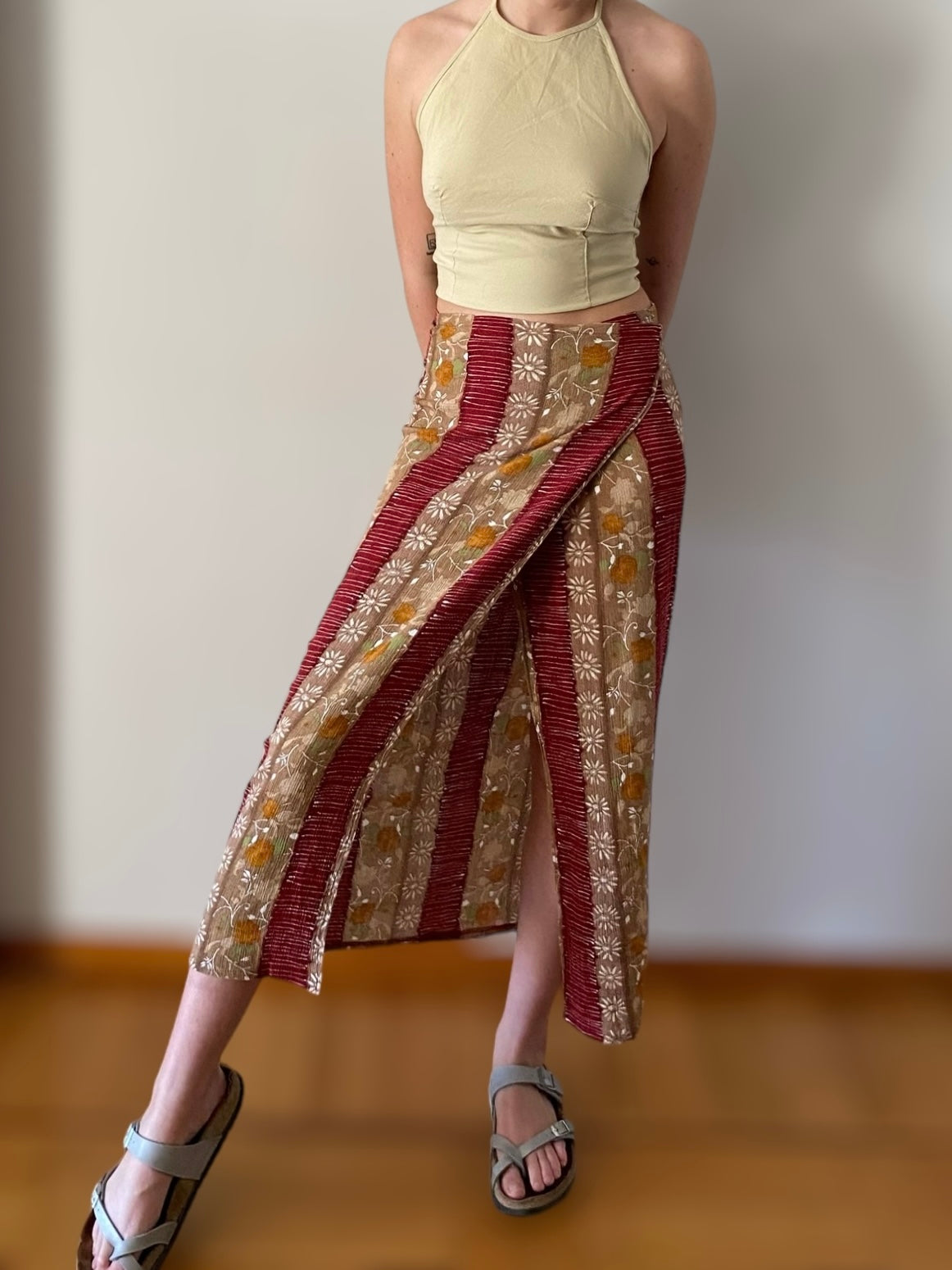 Vintage soft wrapped skirt