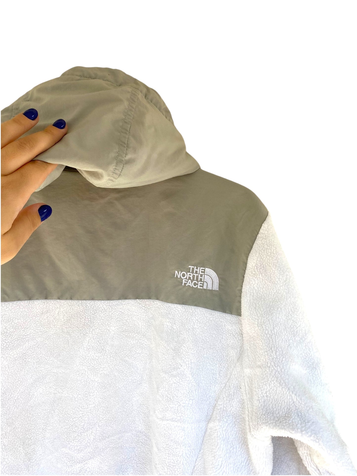 White- grey the North Face Denali fleece