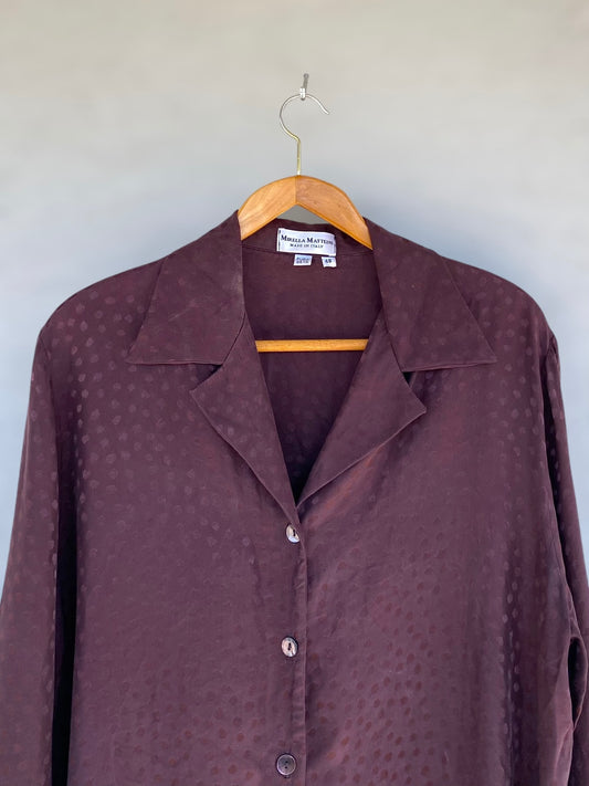 Vintage silk dotted shirt