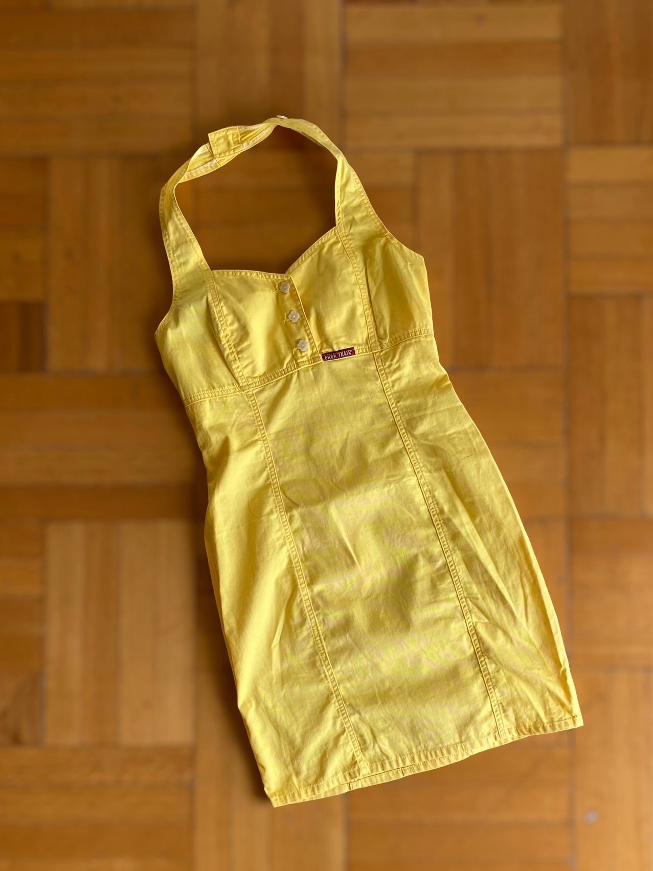 90s yellow summer dress