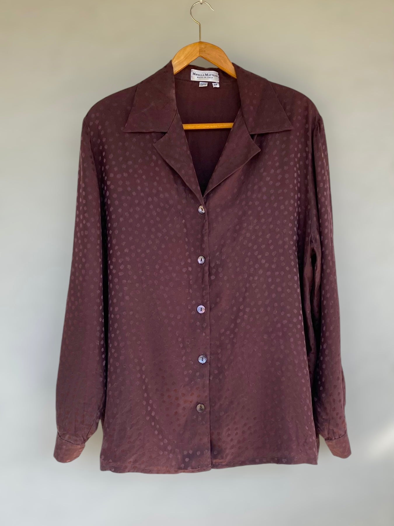 Vintage silk dotted shirt