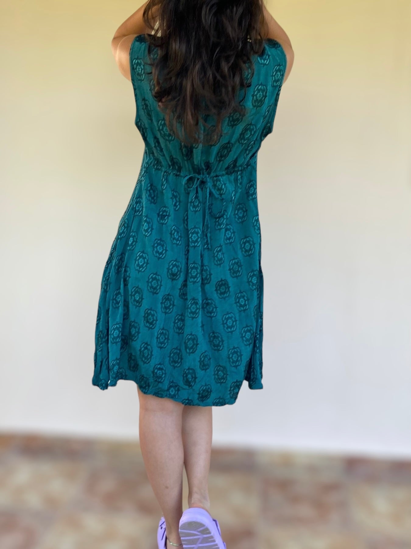 Vintage 90s dress in emerald blue 🐬