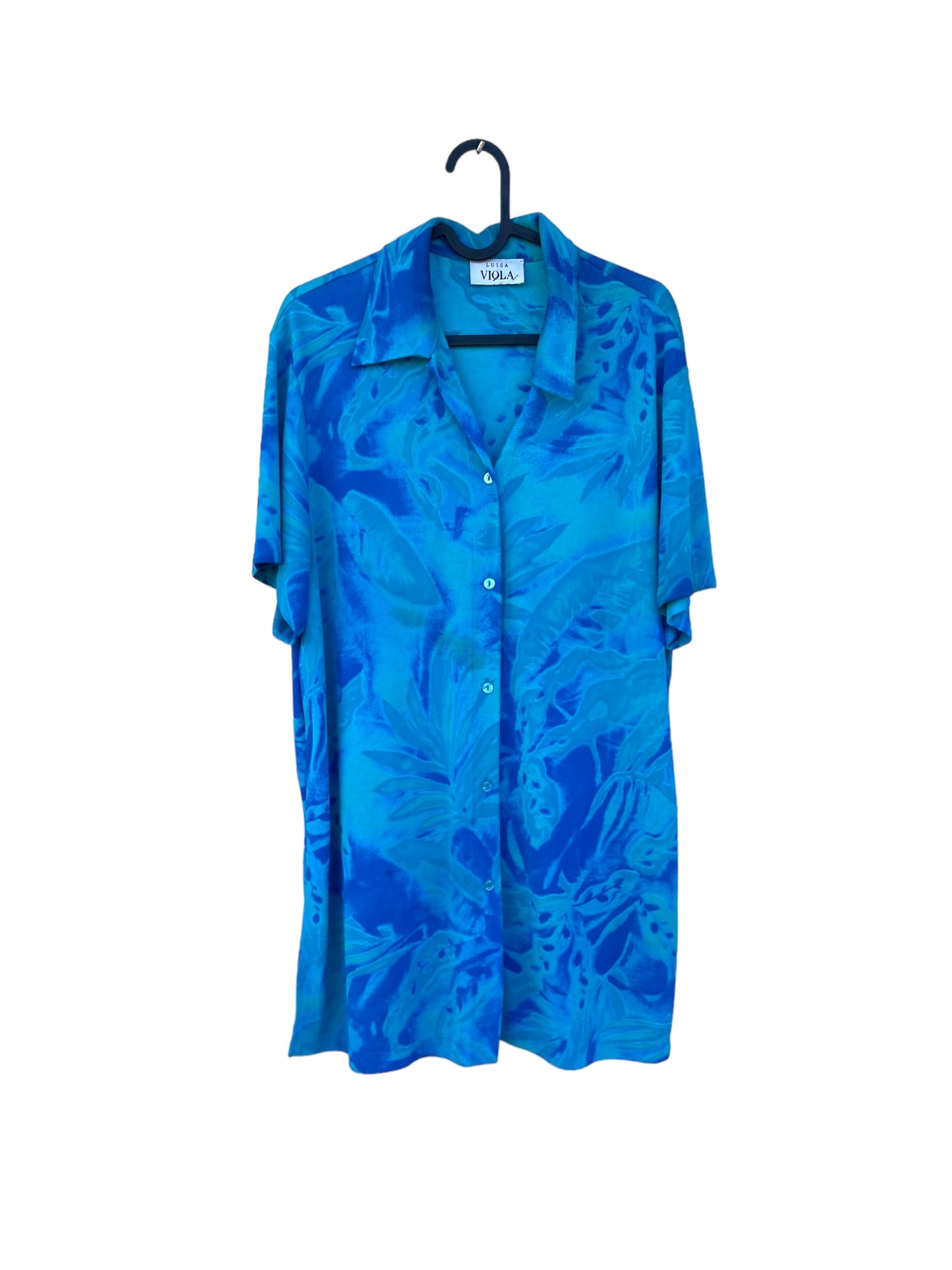 “Ocean leaves” long vintage shirt