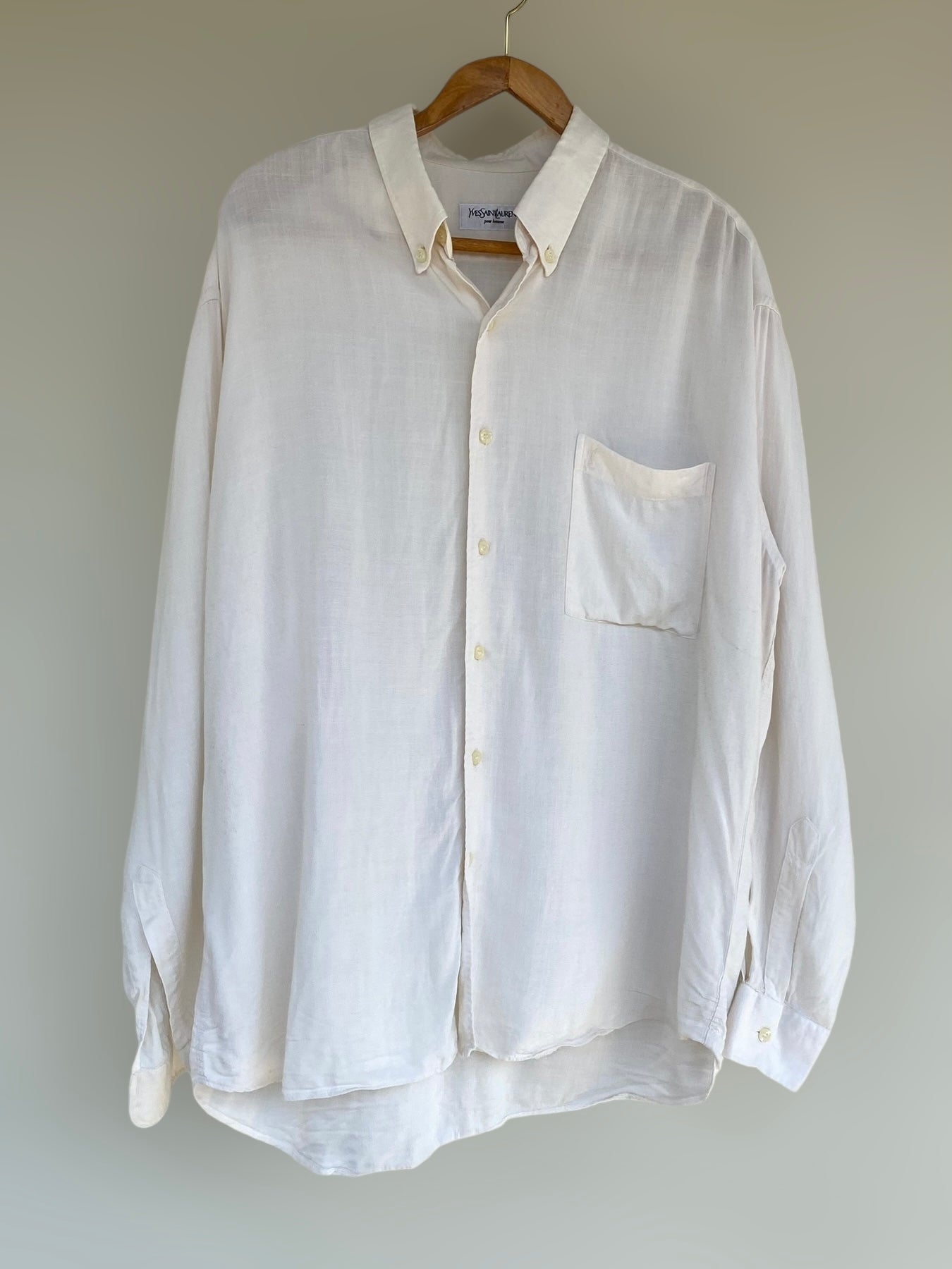 YSL Vintage shirt in sugar white color