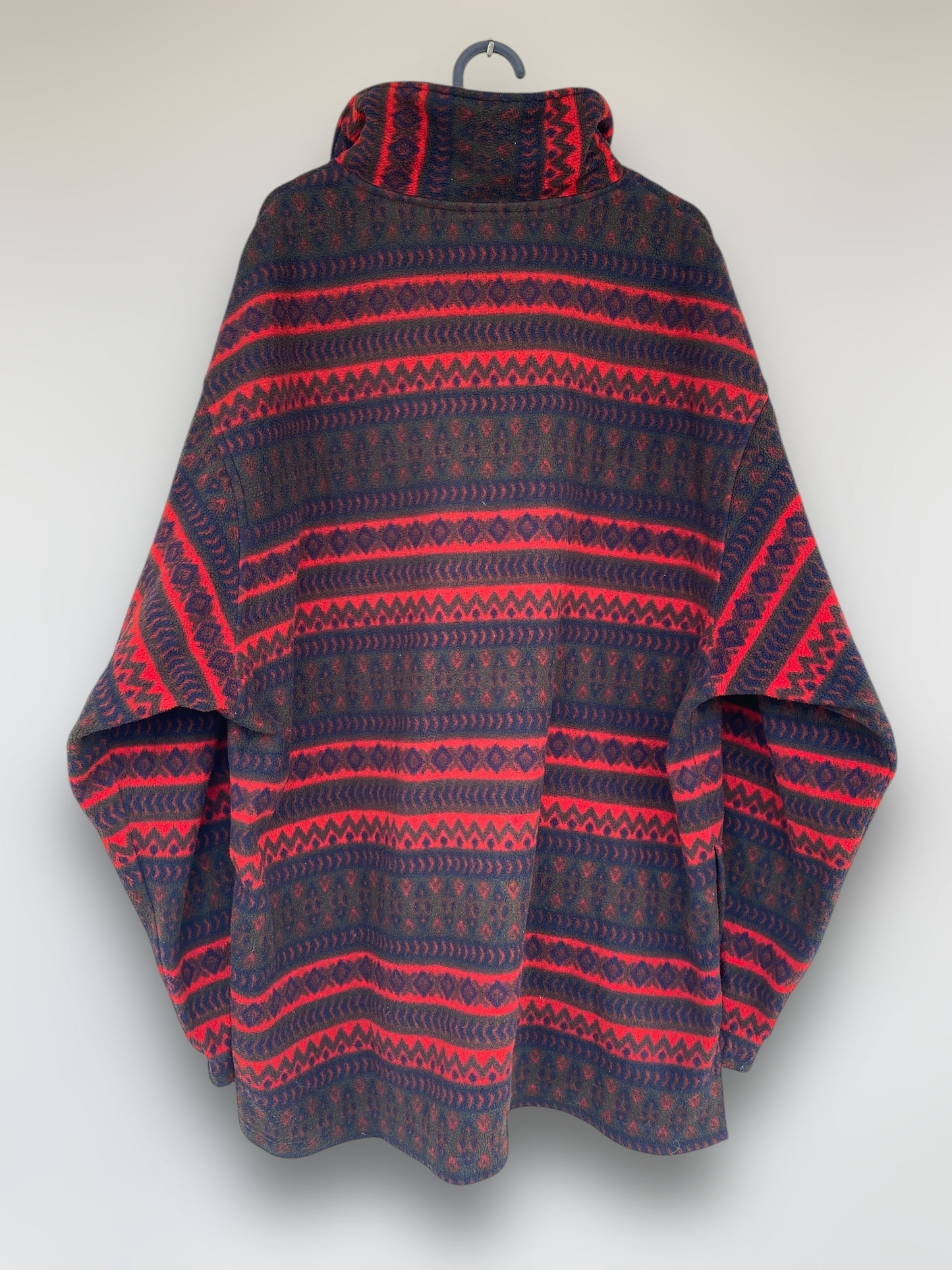 Dark red crazy vintage fleece