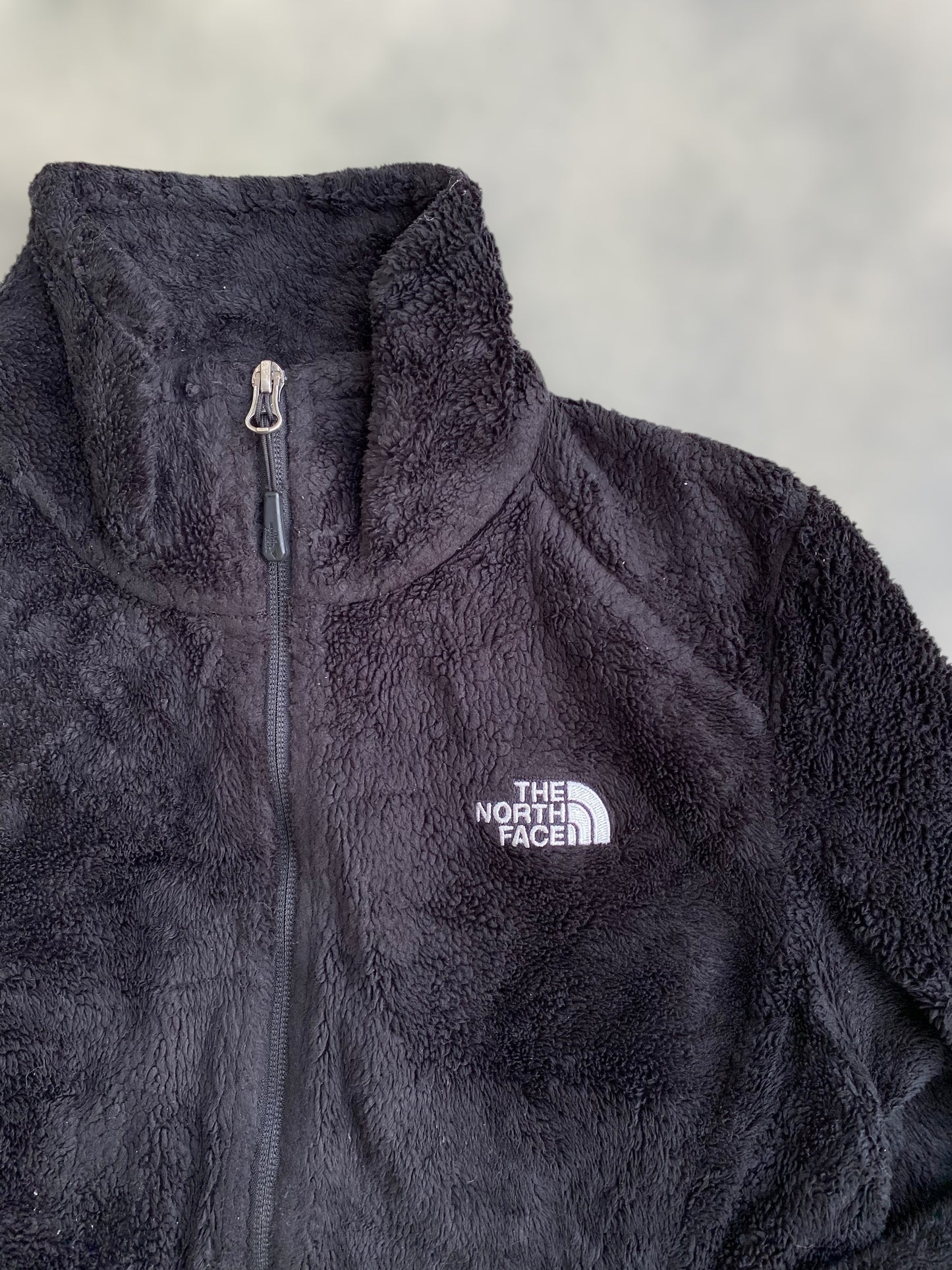 Black furry The North Face fleece