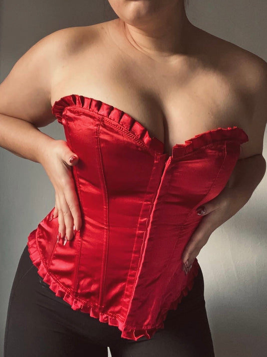 Red vintage corset